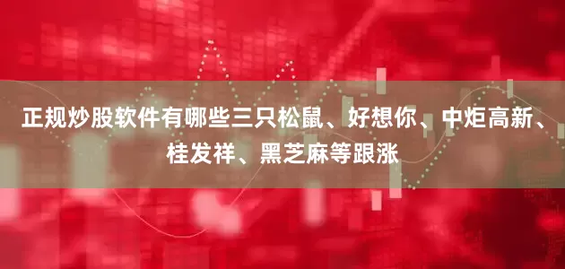 正规炒股软件有哪些三只松鼠、好想你、中炬高新、桂发祥、黑芝麻等跟涨
